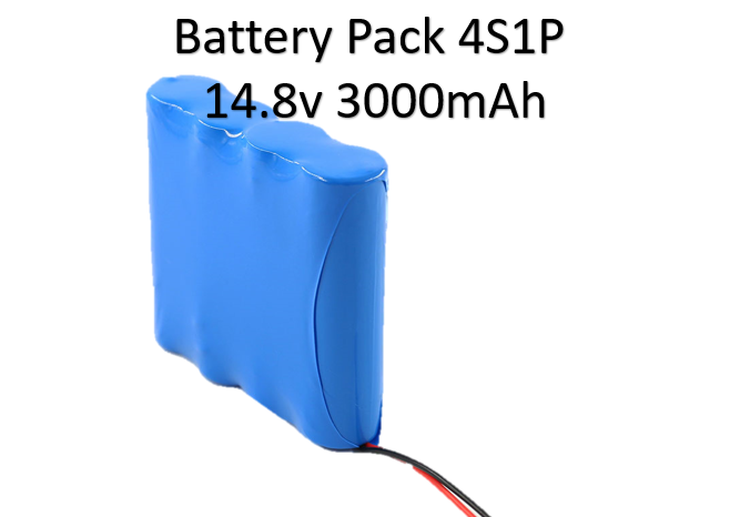 14.8v 3000 mAh  Li-ion 18650 battery pack 4S1P