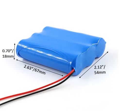 18650 Battery pack 11.1v-12.6v  3S1P for high drain devices